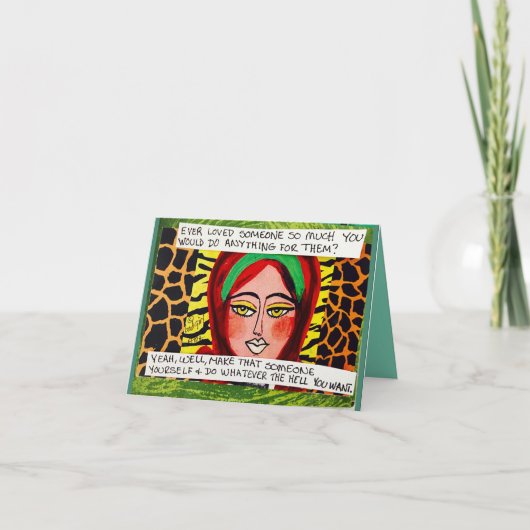 バートガールアートノテカード カード (正面)