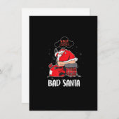 バートサンタおもしろいクリスマス 招待状 (正面/裏面)