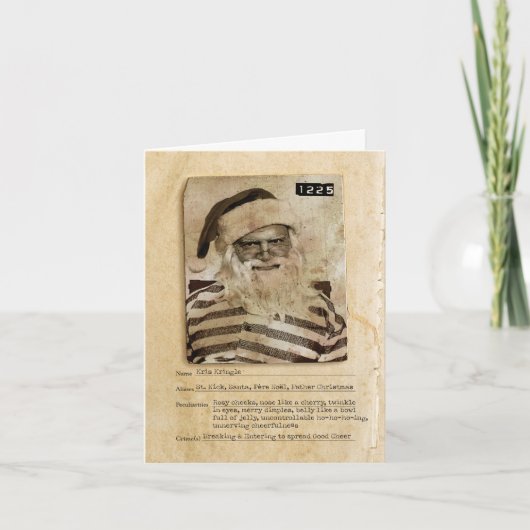 バートサンタジョークホリデーグリーティング カード (正面)