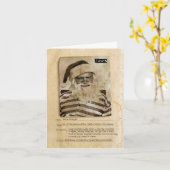 バートサンタジョークホリデーグリーティング カード (黄色い花)