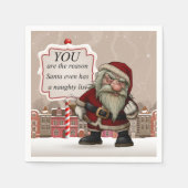 バートサンタホワイトスタンダードカクテル紙ナプキンス スタンダードカクテルナプキン (正面)