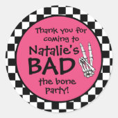 バートツーザパーソナライズされたボーン2歳の誕生日パーティー ラウンドシール (正面)