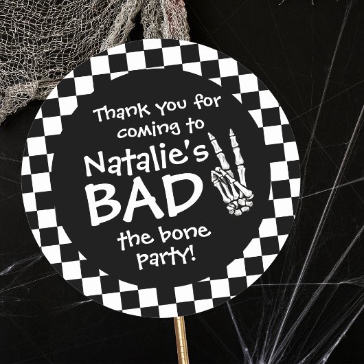 バートツーザパーソナライズされたボーン2歳の誕生日パーティー ラウンドシール