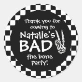 バートツーザパーソナライズされたボーン2歳の誕生日パーティー ラウンドシール (正面)