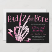 バートツーザボーンガールズセカンド誕生日招待状 招待状 (正面)