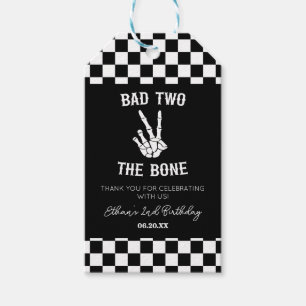 バートツーザボーンスケルトン2nd誕生日パーティー ギフトタグ