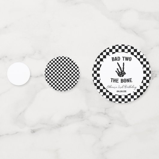 バートツーザボーンスケルトン2nd誕生日パーティー コンフェッティ (裏面)