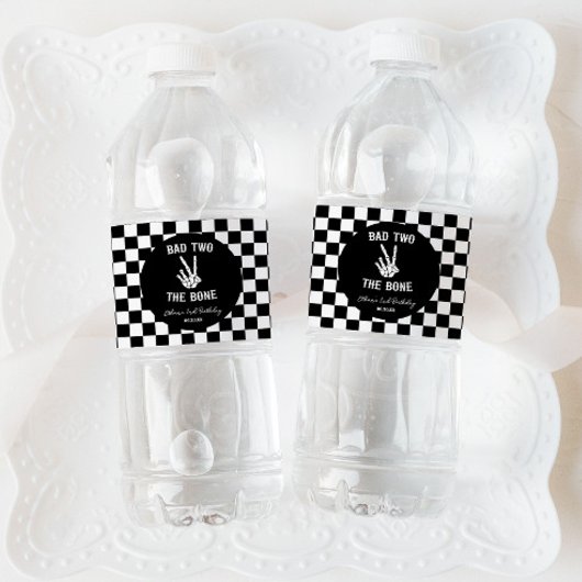 バートツーザボーンスケルトン2nd誕生日パーティー ペットボトルラベル