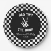 バートツーザボーンスケルトン2nd誕生日パーティー ペーパープレート (正面)