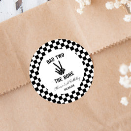 バートツーザボーンスケルトン2nd誕生日パーティー ラウンドシール