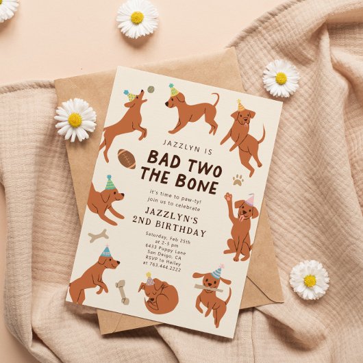 バートツーザボーンドッグ2nd誕生日パーティー 招待状