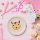 バートデイ動物キャットバースデーパーティー紙プレート ペーパープレート (パーティー)