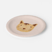 バートデイ動物キャットバースデーパーティー紙プレート ペーパープレート (アングル)