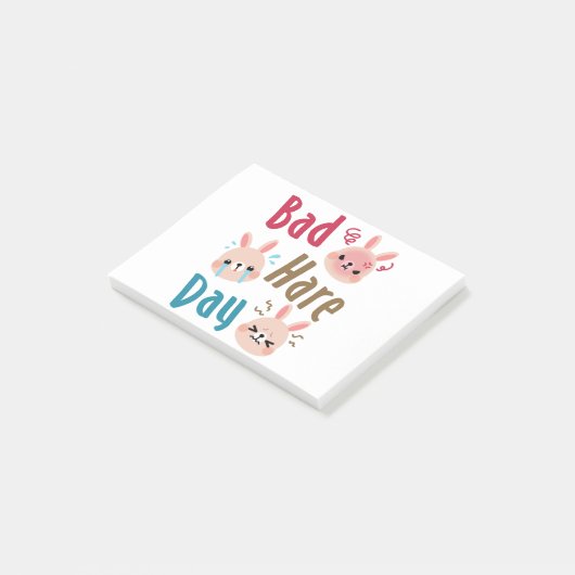 バートハレデイバニーおもしろいラビットかわいいイースター ポストイット (アングル)