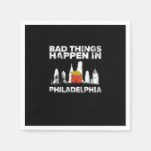 バートハンドフィラデルフィア不気味ハロウィーントランプキン スタンダードカクテルナプキン (正面)