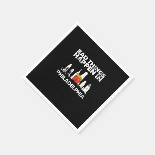 バートハンドフィラデルフィア不気味ハロウィーントランプキン スタンダードカクテルナプキン (角)