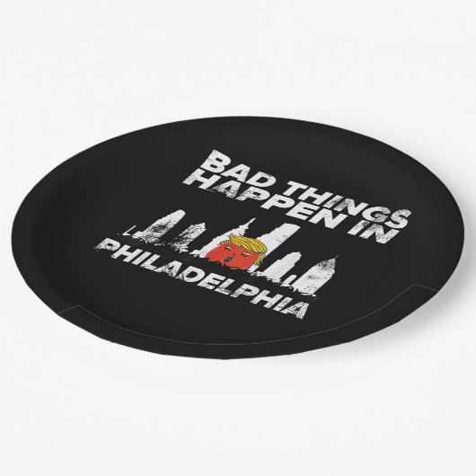 バートハンドフィラデルフィア不気味ハロウィーントランプキン ペーパープレート (アングル)