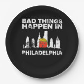 バートハンドフィラデルフィア不気味ハロウィーントランプキン ペーパープレート (正面)