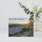 バートフォークバレーオーバービューアットサンセット ポストカード (スタンド正面)