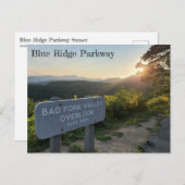 バートフォークバレーオーバービューアットサンセット ポストカード (正面/裏面)