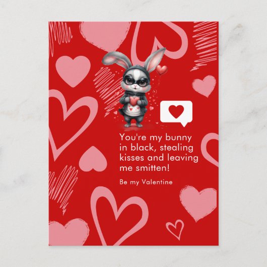 バートボーイバニー恋人泥棒ボーイカレンタインデー ポストカード (正面)