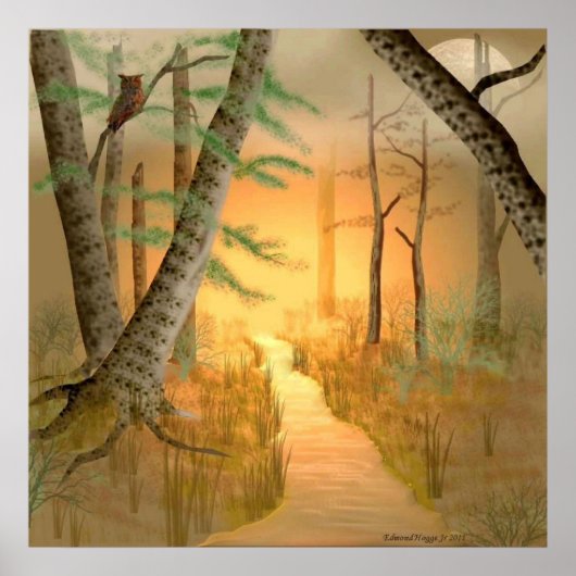 バートムーンライジングプリント ポスター (正面)