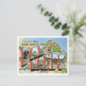 バートランズ、ノースダコタ州ヴィンテージビッグレター ポストカード (スタンド正面)