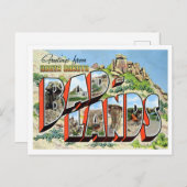 バートランズ、ノースダコタ州ヴィンテージビッグレター ポストカード (正面/裏面)