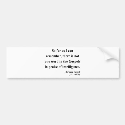 バートランド・ラッセルの引用文2a バンパーステッカー (正面)