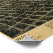 バートレスビルオクラホマ1917アンティークパノラママップ ポスター (角)