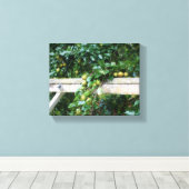 バートレットは木のヒッチングポストにピアーズ キャンバスプリント (インサイチュ (ウッドフロア))