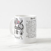 バートレット、起源、意味および頂上 コーヒーマグカップ (正面左)