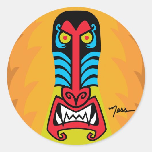 バートロバブーンステッカー ラウンドシール (正面)