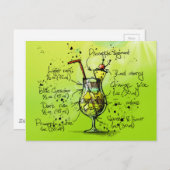 バートロピカルカクテルレシピ ポストカード (正面/裏面)