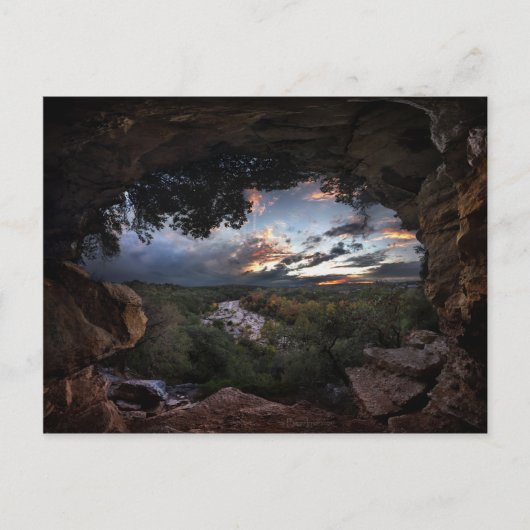 バートンの入り江の日没-オースティン、テキサス州 ポストカード (正面)