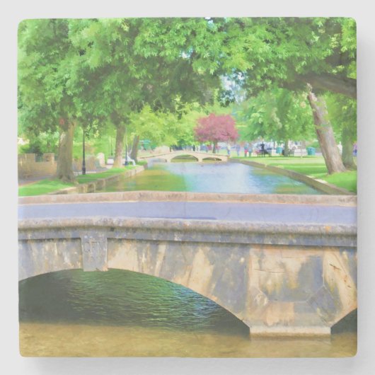 バートンの水上の眺め ストーンコースター (正面)