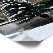 バートンオンザウォータークリスマスツリーコッツウォルズ ポスター (角)