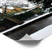 バートンオンザウォータークリスマスツリーコッツウォルズ ポスター (角)