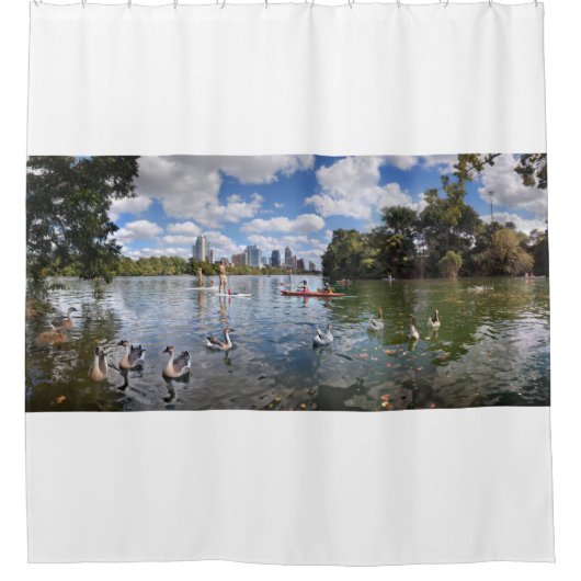 バートンクリークアットレディーバードレイク – オースティン,テキサス州 シャワーカーテン (正面)