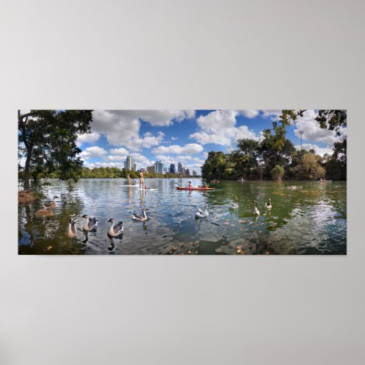 バートンクリークアットレディーバードレイク – オースティン,テキサス州 ポスター (正面)