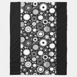 バートンファミリーコレクショングレー/ブラック/ホワイト フリースブランケット