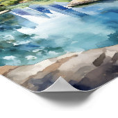 バートン春オースティンテキサス州ウォーターカラー ポスター (角)