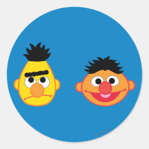 バート及びErnie Emojis ラウンドシール