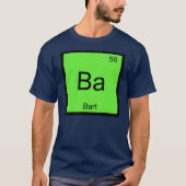 バート名の化学元素周期表 Tシャツ (正面)