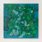 バードさくらんぼフラワーズブロッサムフローラパステル絵画ズ ジグソーパズル (横)