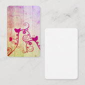 バードアかわいらしイヤリング表示カードでパンチ 予約カード (正面/裏面)