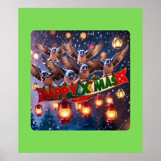 バードアイクリスマス ポスター (正面)