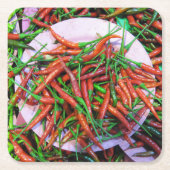 バードアイチリピーマン スクエアペーパーコースター (正面)