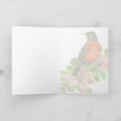 バードアメリカンロビンハローミシガン カード (内部)