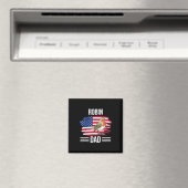 バードアメリカ国旗7月の父の日ロビンパパ マグネット (インサイチュ (食洗機))
